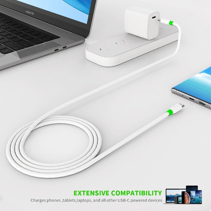 Esoulk Cable USB Type C To Type C  4ft/1.2m White EC33P-CC-WH - Best Cell Phone Parts Distributor in Canada Esoulk Cable USB Type C To Type C  4ft/1.2m White EC33P-CC-WH - Best Cell Phone Parts Distributor in Canada